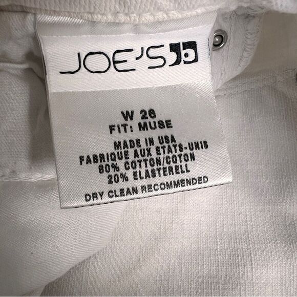JOE’S Women’s Mid Rise Fit Flare Legs White Jeans Fit Musa Jenny Style Sise 26 - Picture 9 of 9
